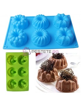 Силиконова форма за понички 6 гнезда